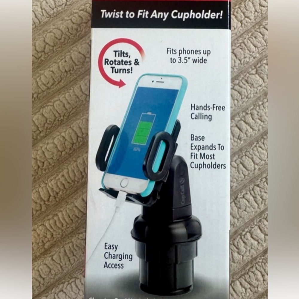 NWOT 📱 BULBHEAD CAR/TRUCK BLACK UNIVERSAL CUP HOLDER CELL PHONE MOUNT